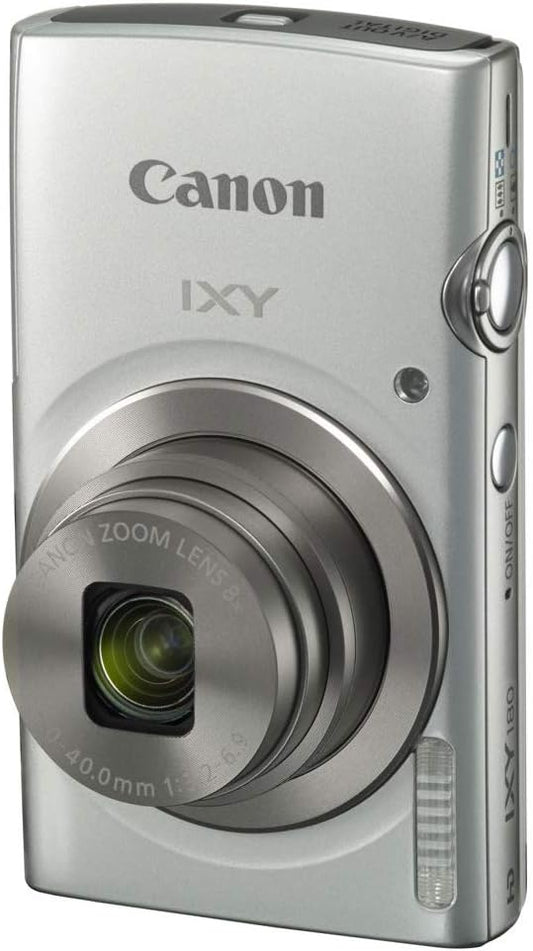 NEW Canon Digital Camera IXY 180 Silver Optical 8x Zoom IXY180SL