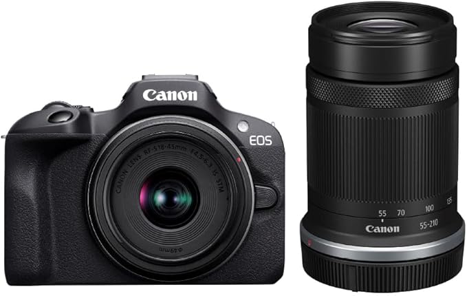 NEW Canon Mirrorless Camera EOS R100 Double Zoom Kit (RF-S18-45+RF-S55-210) Black/APS-C/Approx. 356g EOSR100-WZK