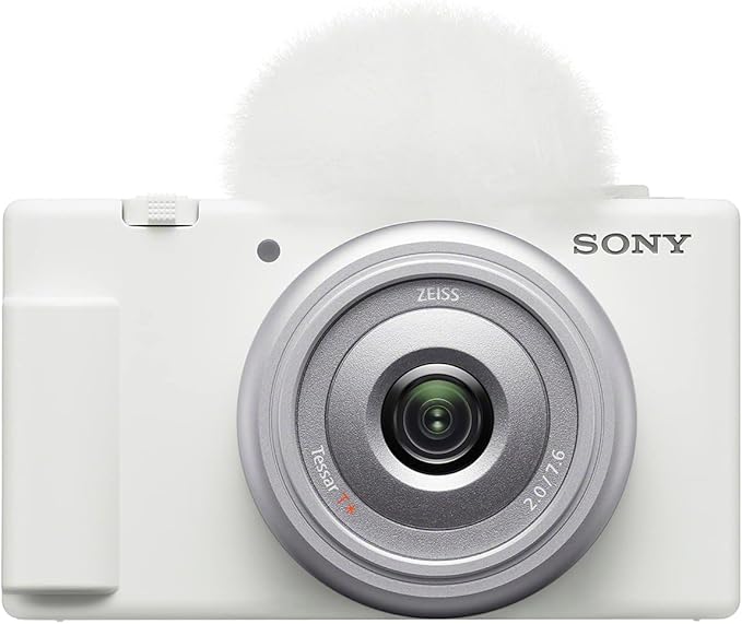 NEW Sony / Vlog Camera / VLOGCAM / Digital Camera / Video / Self-shot / ZV-1F / Body / Windscreen Included / 20mm F2.0 Prime Lens / White / ZV-1F W