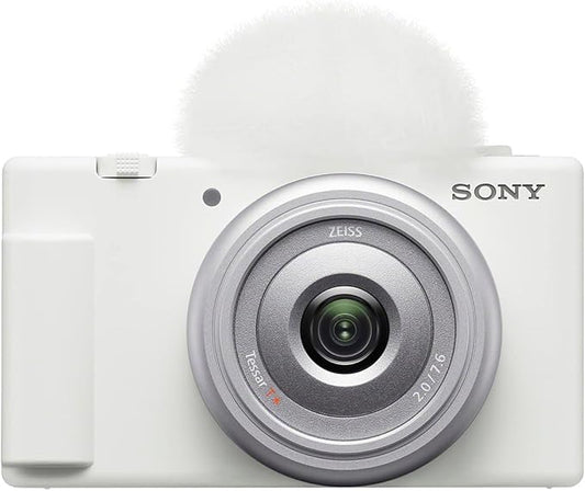 NEW Sony / Vlog Camera / VLOGCAM / Digital Camera / Video / Self-shot / ZV-1F / Body / Windscreen Included / 20mm F2.0 Prime Lens / White / ZV-1F W