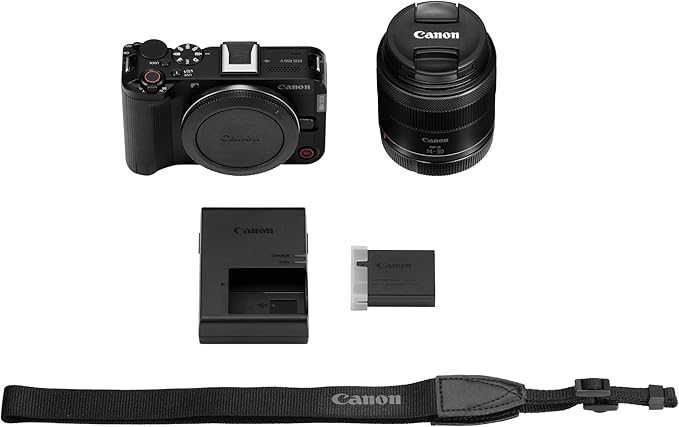 NEW Canon Digital Single-Lens Camera EOS R50V Lens Kit (RF-S14-30PZ)/Black