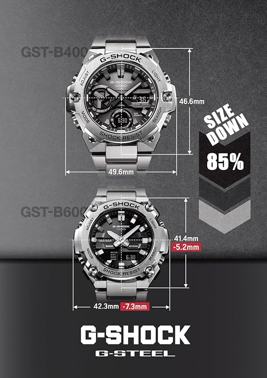 (NEW)[Casio] G-Shock [Domestic Genuine Product] G-STEEL Bluetooth Solar GST-B600A-1A6JF Men's Black