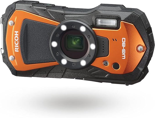 NEW RICOH WG-80 ORANGE Ricoh Full Waterproof Digital Camera 14m Waterproof (2 hours continuous)