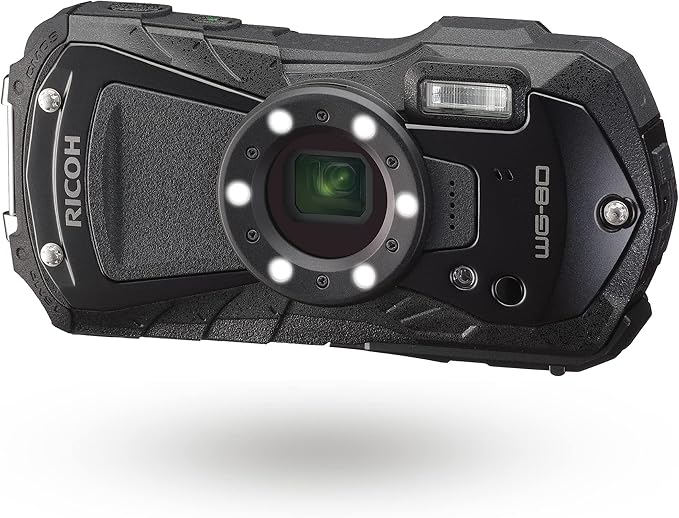 NEW RICOH WG-80 BLACK Ricoh True Waterproof Digital Camera, 14m Waterproof (2 hours continuous)