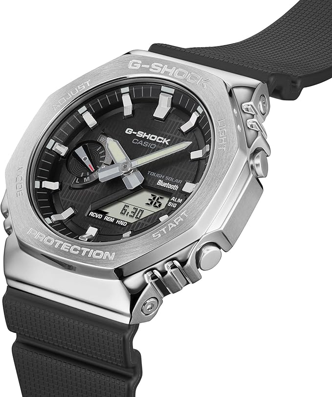 (NEW)　Casioak G-SHOCK G-STEEL Smartphone Link Casio CASIO Solar Ana-Digi Watch Black GBM-2100-1A Imported Model [Parallel Import]