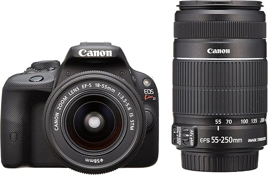 NEW Canon Digital SLR Camera EOS Kiss X7 Double Zoom Kit with EF-S18-55mm/EF-S55-250mm Lenses KISSX7-WKIT
